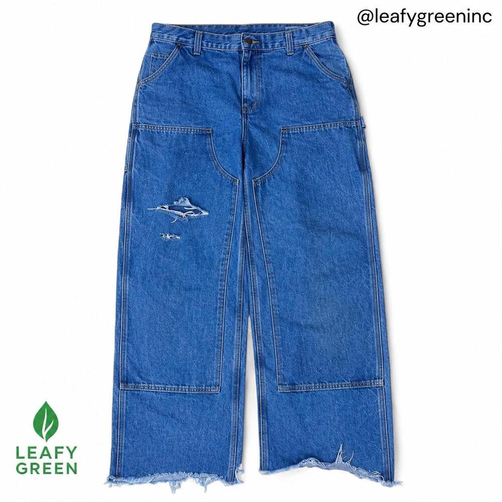 Carhartt B73 Double Knee Denim Jeans Sz US 34x29 Blue Workwear Carpenter Pants